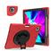 Mobigear SureGrip XGuard Coque iPad Air 13 Pouces (2024) Coque arrière en Plastique rigide,Silicone + Porte-crayon + Bandoulière + Support Amovible - Rouge