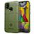 Mobigear Rugged Shield Coque OnePlus Nord N100 Coque arrière en TPU Souple Anti-Chocs - Vert