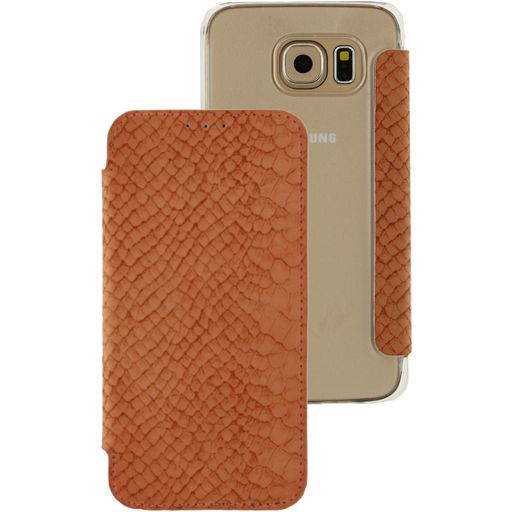 Mobilize Slim Booklet Housse Samsung Galaxy S6 Etui - Snake Apricot
