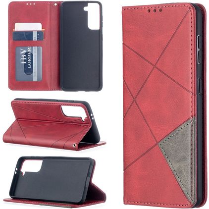 Mobigear Rhombus Slim Samsung Galaxy S21 Étui - Rouge