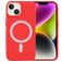 Mobigear Rubber Touch Coque iPhone 15 Plus MagSafe Coque arrière en Silicone - Rouge
