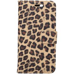 Mobigear Leopard Housse iPhone SE (2022) Etui Porte-Monnaie - Jaune