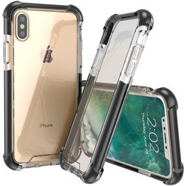 Mobigear Crystal Coque iPhone X Coque arrière Rigide - Noir / Transparent