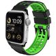 Mobigear Aero Armor Bracelet Silicone Apple Watch Fermeture boucle ardillon - 42/41/40/38 mm - Noir / Vert