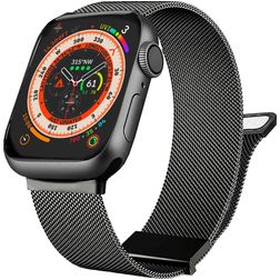 Mobigear Luxury Loop Bracelet Milanais Apple Watch Fermeture magnétique - 49/46/45/44 mm - Gris