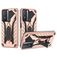 Mobigear Armor Stand Coque Vivo Y76 Coque arrière Rigide Anti-Chocs avec Support Amovible - Rose doré