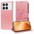 Mobigear Flowers POCO X6 Pro Étui Portefeuille - Rose doré