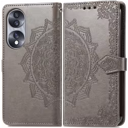 Mobigear Mandala Housse HONOR 70 Etui Porte-Monnaie - Gris