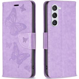 Mobigear Butterfly Housse Samsung Galaxy S24 Etui Porte-Monnaie - Violet