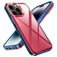Mobigear Crystal Coque iPhone 14 Pro Max Coque arrière Rigide - Transparent / Rouge