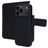 Mobiparts iPhone 17 Pro Max Coque Cuir véritable Étui 2en1 avec coque amovible Portefeuille - Noir