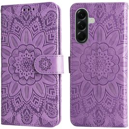 Mobigear Sunflower Housse Samsung Galaxy A57 Etui Porte-Monnaie - Violet