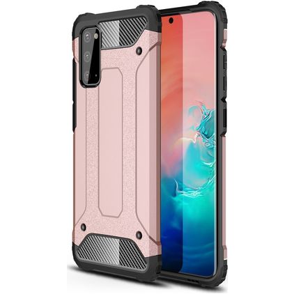 Mobigear Outdoor Coque Samsung Galaxy S20 Coque arrière Rigide Anti-Chocs - Rose doré