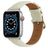 Mobigear Genova Bracelet Cuir Apple Watch Fermeture boucle ardillon - 42/41/40/38 mm - Beige