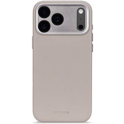 Decoded iPhone 17 Pro Cuir véritable Coque arrière Antichoc - Solid Clay