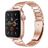 Mobigear Lissabon Bracelet Acier pour Apple Watch Fermeture boucle déployante - 42/41/40/38 mm - Rose doré