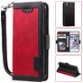 Mobigear Two Tone Housse iPhone SE (2022) Etui Porte-Monnaie - Noir / Rouge