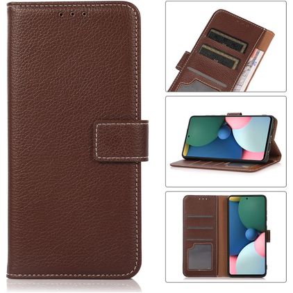 Mobigear Wallet Housse POCO X4 GT Etui Porte-Monnaie - Marron