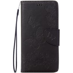 Mobigear Butterfly Housse iPhone 7 Etui Porte-Monnaie - Noir