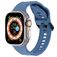Mobigear Ripple Bracelet Silicone Apple Watch Fermeture boucle ardillon - 49/46/45/44 mm - Bleu