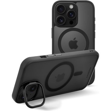 Mobilize Hybrid Pro iPhone 16 Pro MagSafe Plastique rigide Coque arrière Antichoc - Noir