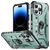 Mobigear Armor Ring Coque iPhone 14 Pro Max Coque arrière Rigide Anti-Chocs avec Anneau-Support - Vert
