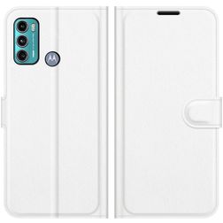 Mobigear Classic Housse Motorola Moto G60 Etui Porte-Monnaie - Blanc