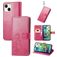 Mobigear Clover Housse iPhone 15 Plus Etui Porte-Monnaie - Magenta