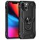 Mobigear Armor Ring Coque iPhone 13 Coque arrière Rigide Anti-Chocs avec Anneau-Support - Noir