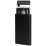Mobiparts Cardprotector Porte-cartes Aluminium - 6 cartes - Compatible MagSafe - Noir