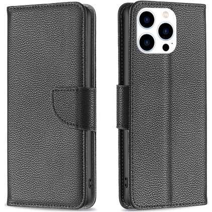 Mobigear Excellent Housse iPhone 16 Pro Max Etui Porte-Monnaie - Noir