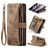 Caseme C30 Housse Samsung Galaxy Z Fold 4 Etui Porte-Monnaie - Marron
