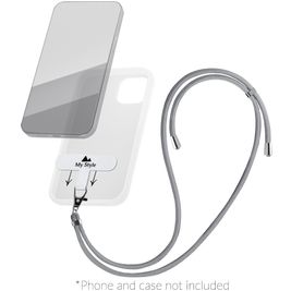 My Style Lanyard - Cordon de téléphone universel ajustable - Gris