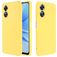 Mobigear Rubber Touch Coque OPPO A17 Coque arrière en Silicone - Jaune