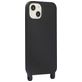 Mobigear Lanyard iPhone 14 Plus Coque avec cordon en Silicone - Noir