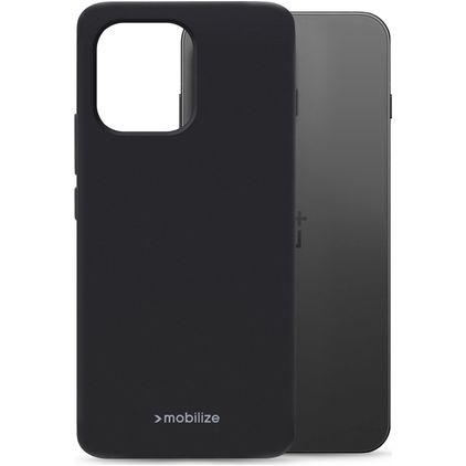 Mobilize Rubber Gelly Coque OnePlus 13S Coque arrière en TPU Souple - Noir