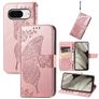 Mobigear Butterfly Housse Google Pixel 8 Etui Porte-Monnaie - Rose doré