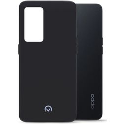 Mobilize Rubber Gelly Coque OPPO Reno 7 Lite Coque arrière en TPU Souple - Matt Black