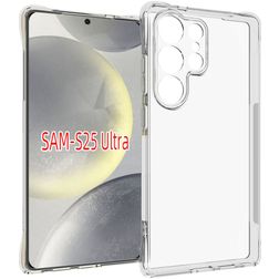 Mobigear Cushion Coque Transparente Samsung Galaxy S25 Ultra Coque arrière en TPU Souple - Transparent
