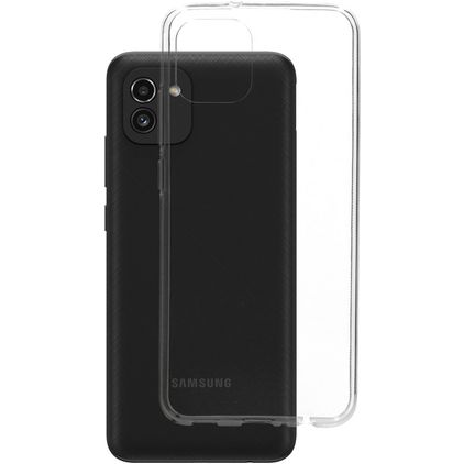 Mobiparts Classic Coque Transparente Samsung Galaxy A03 Coque arrière en TPU Souple - Transparent