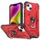 Mobigear Armor Ring Coque iPhone 14 Plus Coque arrière Rigide Anti-Chocs avec Anneau-Support - Rouge