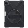 Xccess Survivor All-round Coque iPad Pro 11 Pouces (2022) Coque arrière en Plastique rigide,Silicone + Bandoulière + Support Amovible - Noir