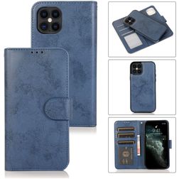 Mobigear Wallet Housse iPhone 12 Etui avec Coque Détachable Porte-Monnaie - Dark Blue