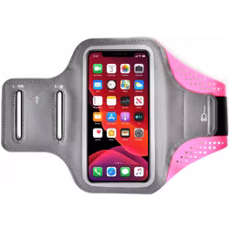 Mobigear Easy Fit Brassard Téléphone Samsung Galaxy A40 Brassard Coque de Sport en Neoprène - Rose