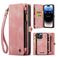 Caseme 008 Housse iPhone 15 Pro Etui avec Coque Détachable Porte-Monnaie - Rose