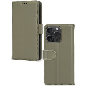 Mobilize Premium Gelly Wallet Housse iPhone 15 Pro Etui Porte-Monnaie - Vert