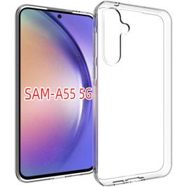 Mobigear Basics Coque Transparente Samsung Galaxy A55 Coque arrière en TPU Souple - Transparent