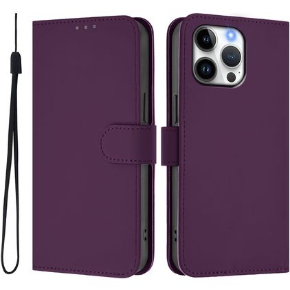 Mobigear Urban Wallet Housse iPhone 16 Pro Max Etui Porte-Monnaie - Violet