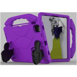 Mobigear Thumbs Up Coque iPad Pro 11 Pouces (2022) Coque de tablette pour enfants avec Poignée Enfants en EVA - Violet