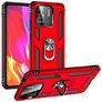 Mobigear Armor Ring Coque Xiaomi Redmi 10C Coque arrière Rigide Anti-Chocs avec Anneau-Support - Rouge